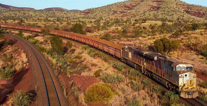 Trem autônomo da Rio Tinto na Austrália. Fonte: Rio tinto 