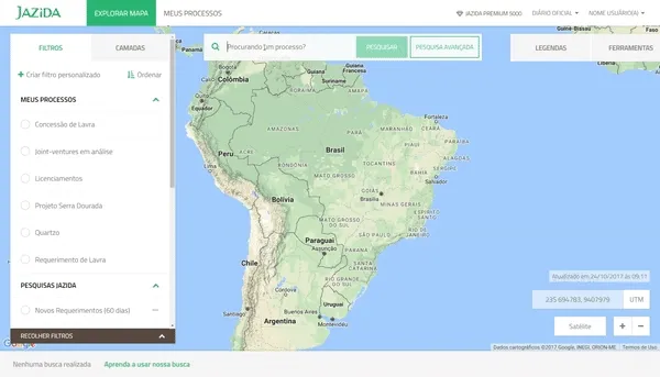 Encontre qualquer processo minerário