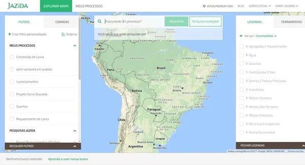 Saiba os processos minerários de um CNPJ/CPF